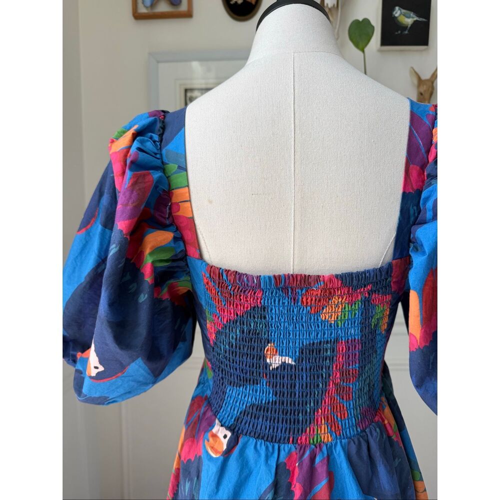 Farm Rio Rainbow Macaw Mini Dress $198 M - Picture 8 of 13